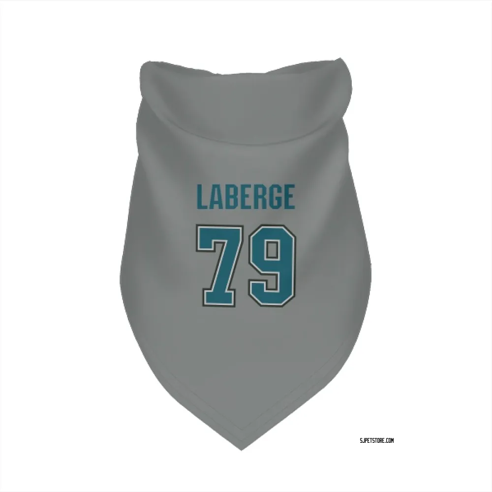 San Jose Sharks Samuel Laberge Gray Pet Bandana for Dog & Cat