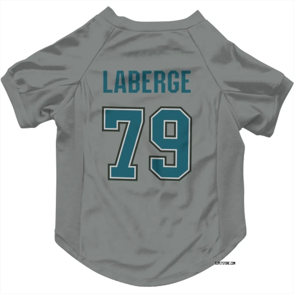San Jose Sharks Samuel Laberge Gray Pet Jersey for Dog & Cat