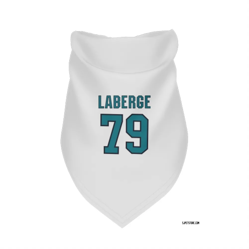 San Jose Sharks Samuel Laberge White Pet Bandana for Dog & Cat