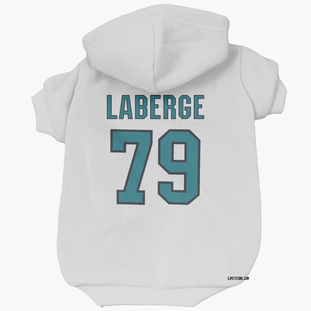 San Jose Sharks Samuel Laberge White Pet Hoodie for Dog & Cat