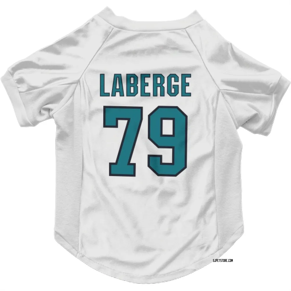 San Jose Sharks Samuel Laberge White Pet Jersey for Dog & Cat