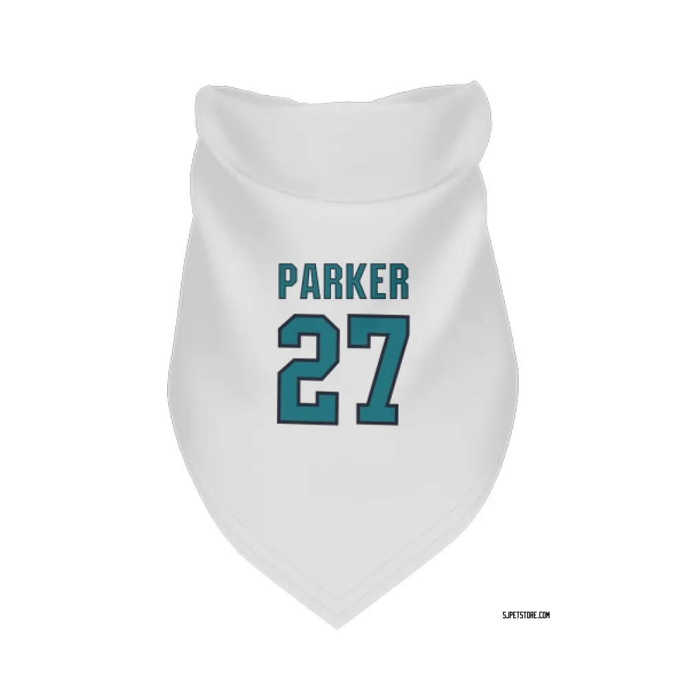 San Jose Sharks Scott Parker White Pet Bandana for Dog & Cat