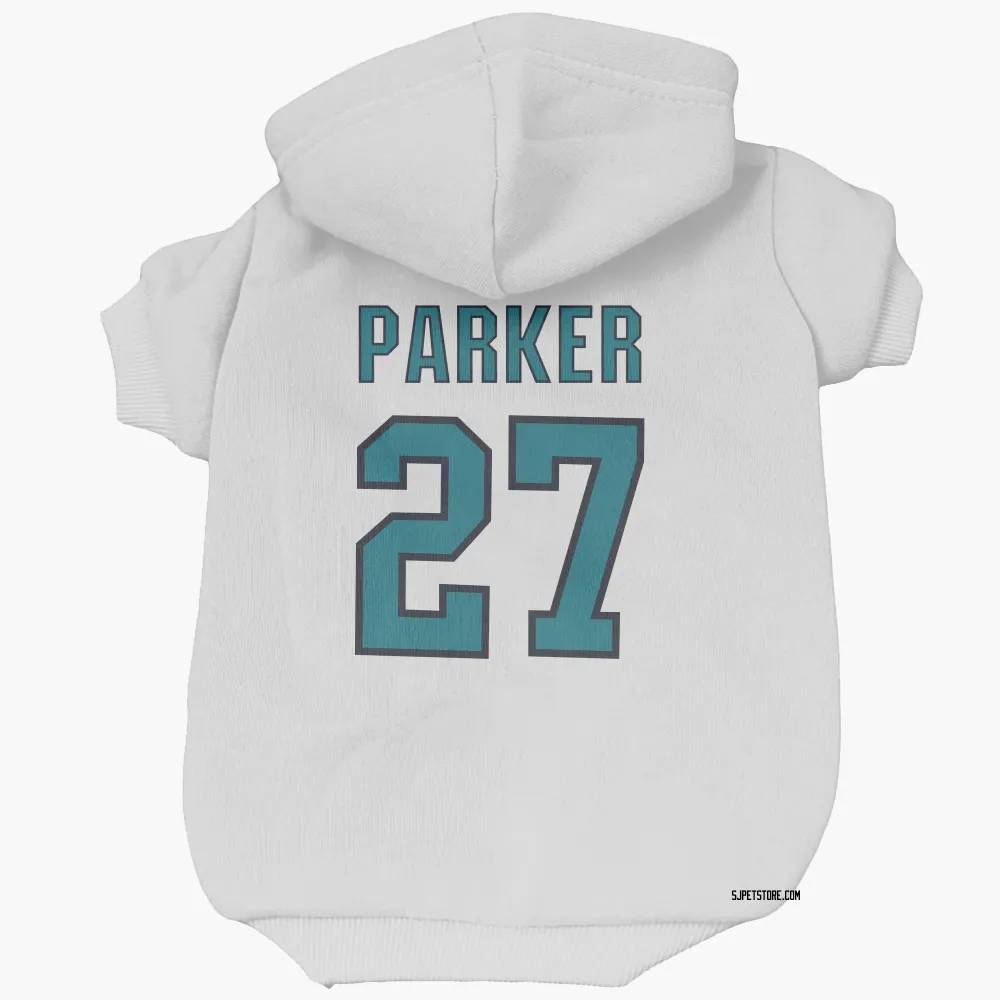 San Jose Sharks Scott Parker White Pet Hoodie for Dog & Cat