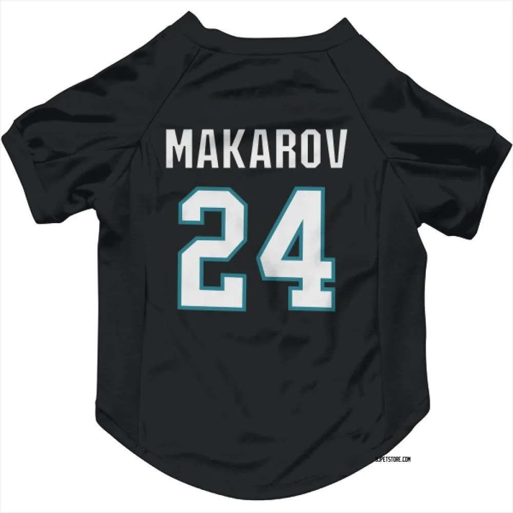 San Jose Sharks Sergei Makarov Black Pet Jersey for Dog & Cat