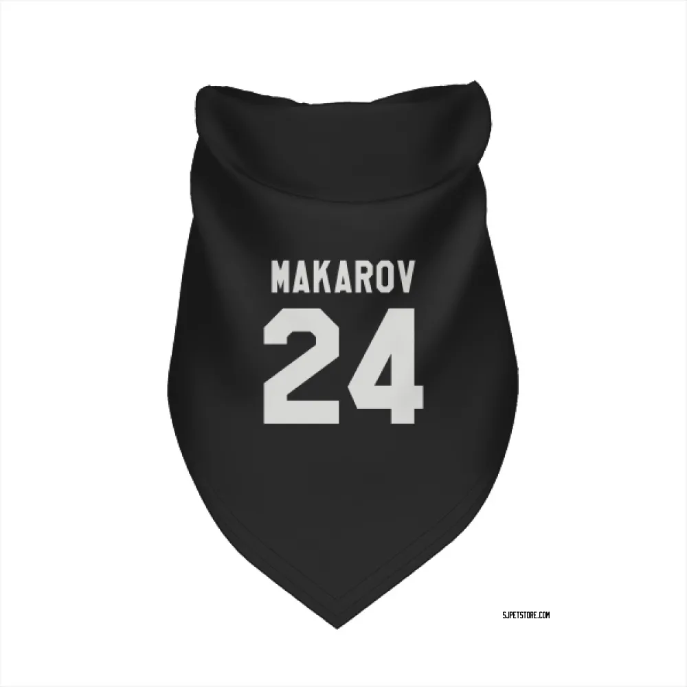 San Jose Sharks Sergei Makarov Black White Pet Bandana for Dog & Cat
