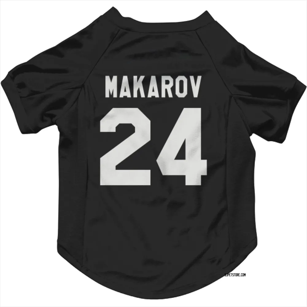 San Jose Sharks Sergei Makarov Black White Pet Jersey for Dog & Cat