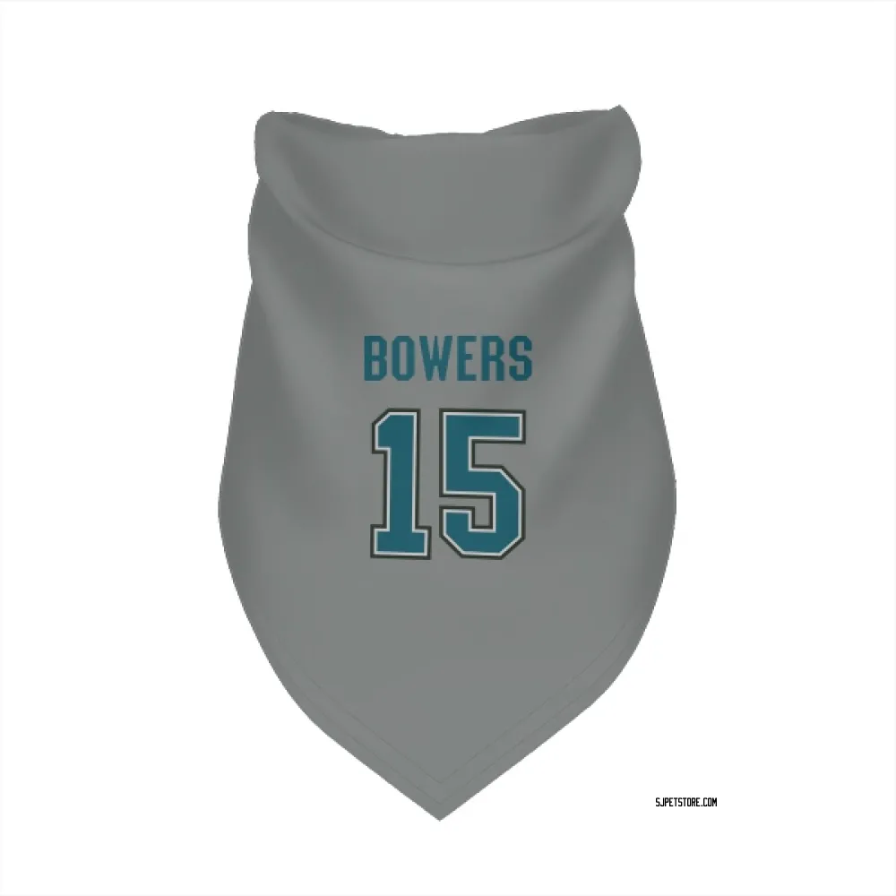 San Jose Sharks Shane Bowers Gray Pet Bandana for Dog & Cat