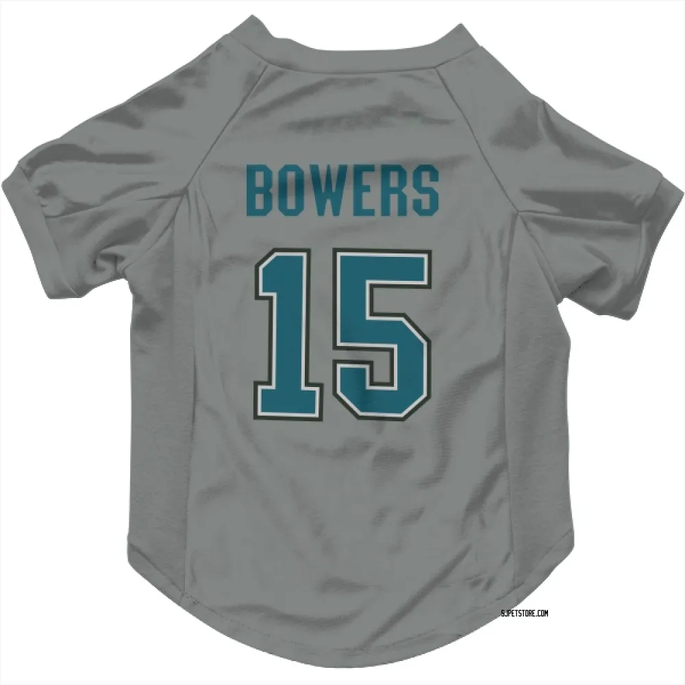 San Jose Sharks Shane Bowers Gray Pet Jersey for Dog & Cat