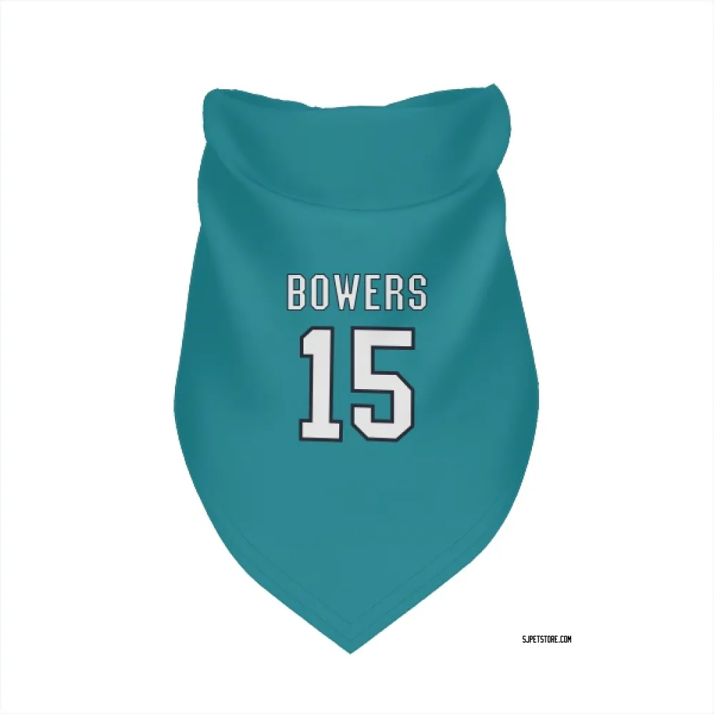 San Jose Sharks Shane Bowers Teal Pet Bandana for Dog & Cat