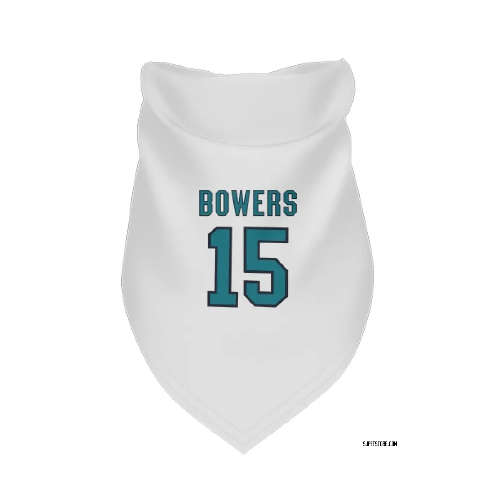 San Jose Sharks Shane Bowers White Pet Bandana for Dog & Cat