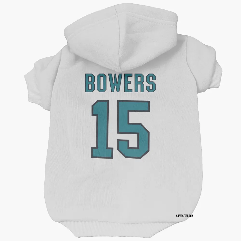 San Jose Sharks Shane Bowers White Pet Hoodie for Dog & Cat