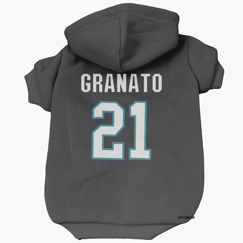 San Jose Sharks Tony Granato Black Pet Hoodie for Dog & Cat