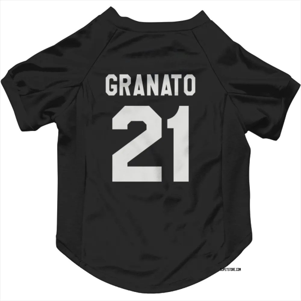 San Jose Sharks Tony Granato Black White Pet Jersey for Dog & Cat