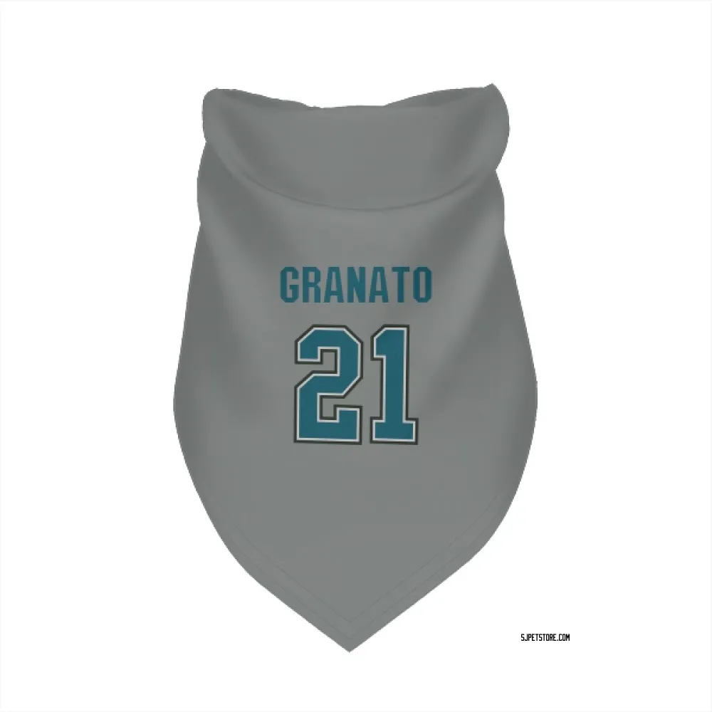 San Jose Sharks Tony Granato Gray Pet Bandana for Dog & Cat