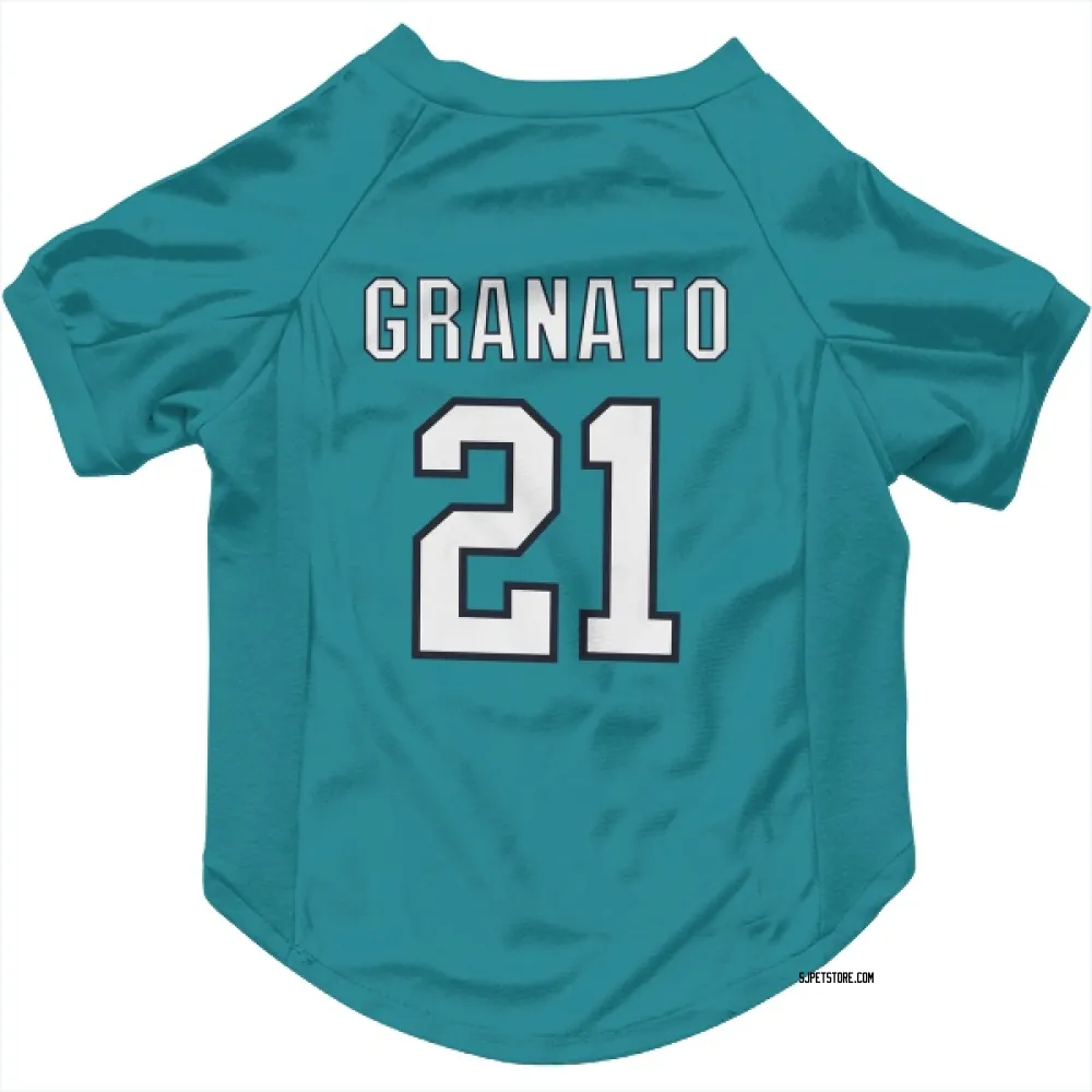 San Jose Sharks Tony Granato Teal Pet Jersey for Dog & Cat