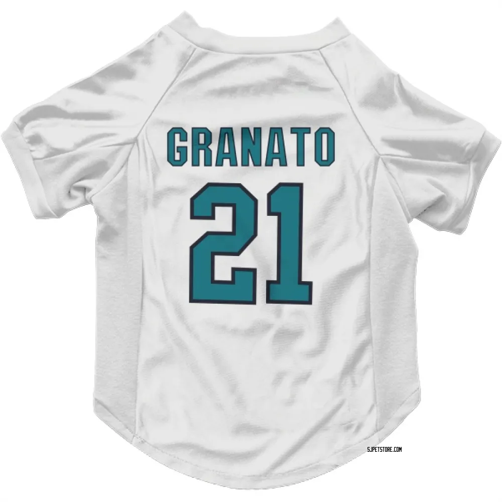 San Jose Sharks Tony Granato White Pet Jersey for Dog & Cat