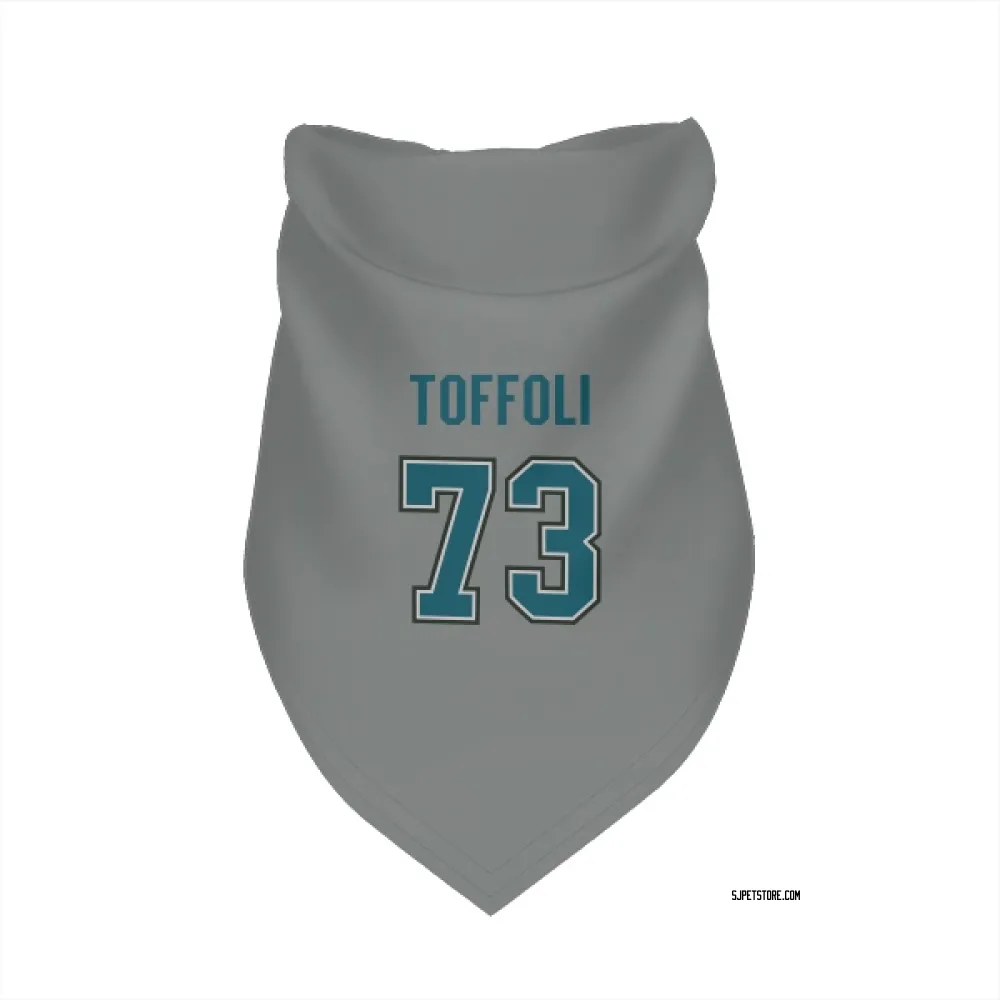San Jose Sharks Tyler Toffoli Gray Pet Bandana for Dog & Cat