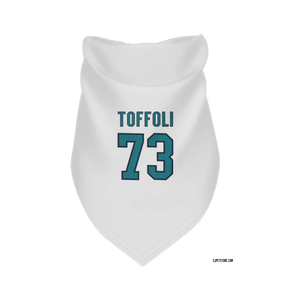 San Jose Sharks Tyler Toffoli White Pet Bandana for Dog & Cat