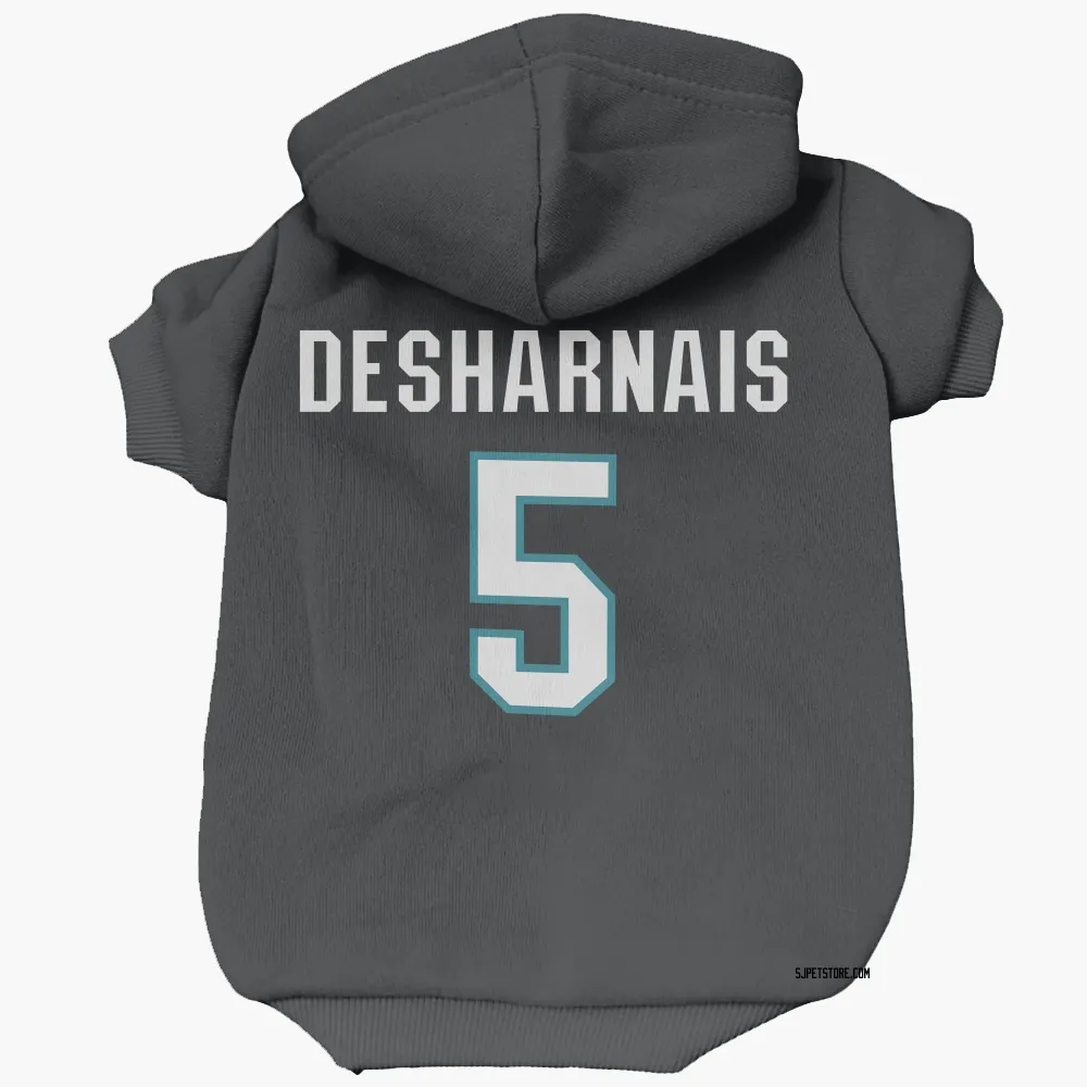 San Jose Sharks Vincent Desharnais Black Pet Hoodie for Dog & Cat