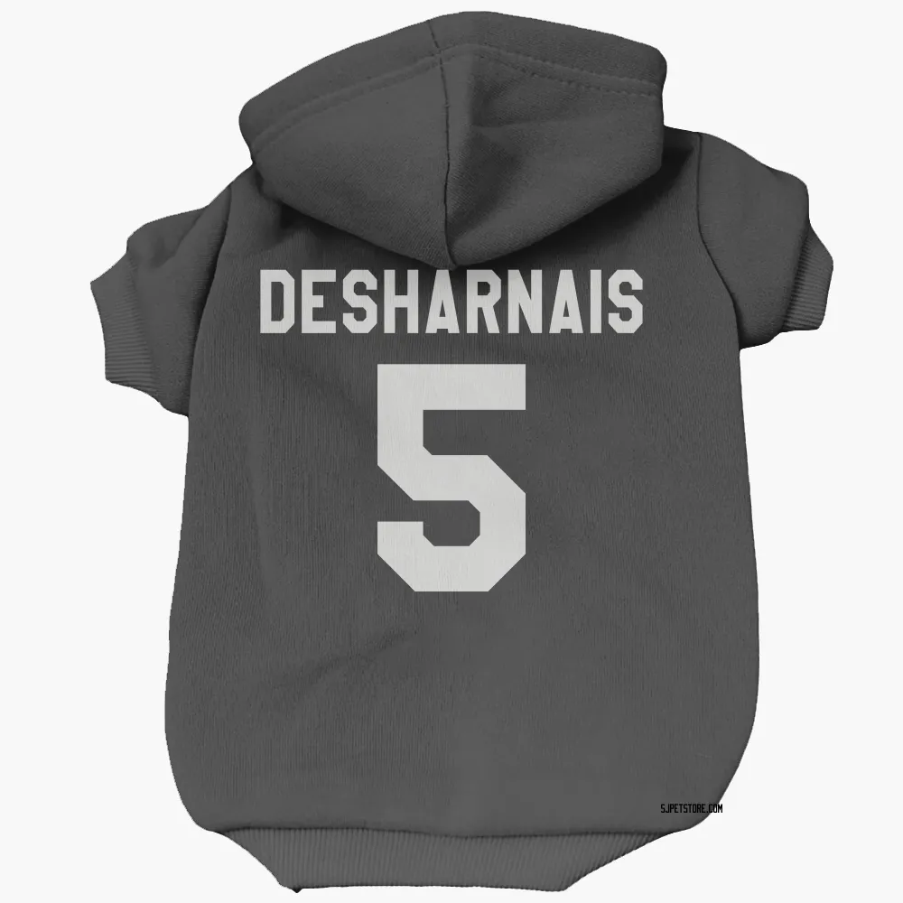 San Jose Sharks Vincent Desharnais Black White Pet Hoodie for Dog & Cat