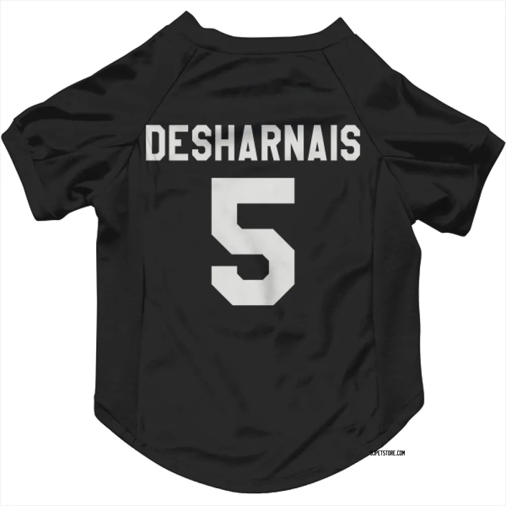 San Jose Sharks Vincent Desharnais Black White Pet Jersey for Dog & Cat