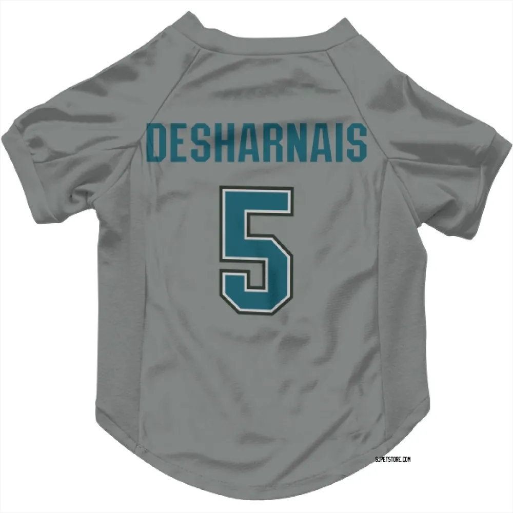 San Jose Sharks Vincent Desharnais Gray Pet Jersey for Dog & Cat