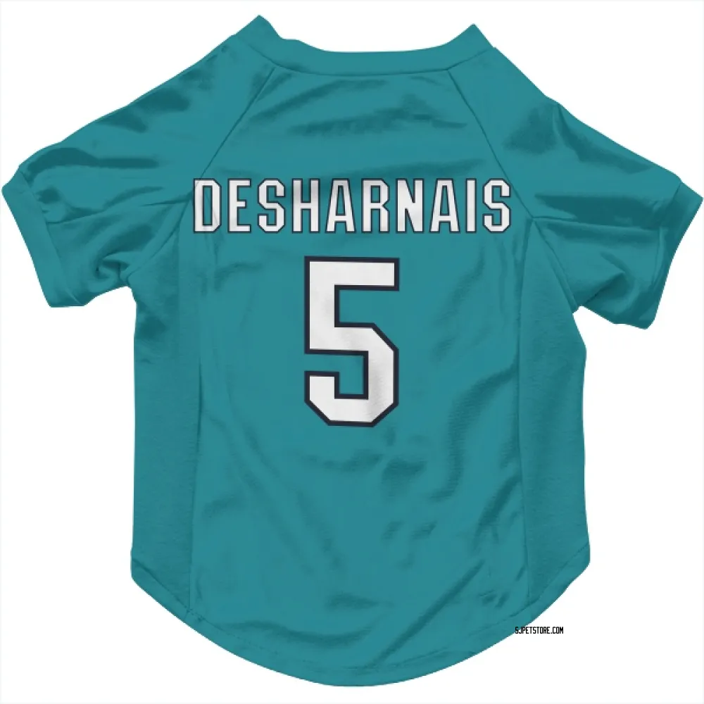 San Jose Sharks Vincent Desharnais Teal Pet Jersey for Dog & Cat