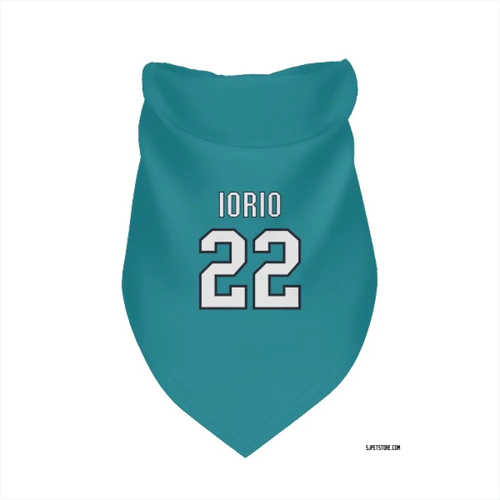 San Jose Sharks Vincent Iorio Teal Pet Bandana for Dog & Cat