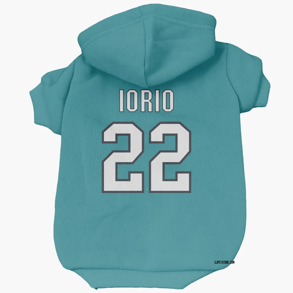 San Jose Sharks Vincent Iorio Teal Pet Hoodie for Dog & Cat
