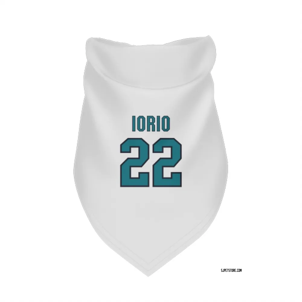 San Jose Sharks Vincent Iorio White Pet Bandana for Dog & Cat