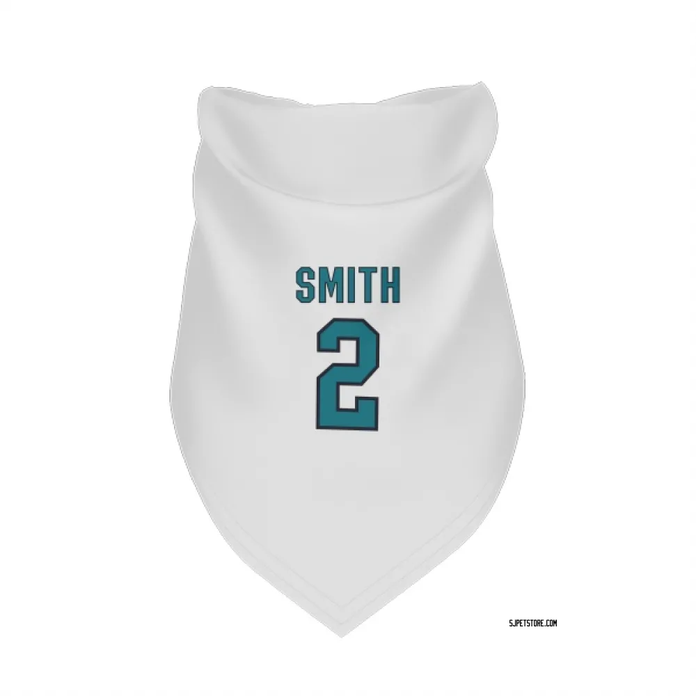 San Jose Sharks Will Smith White Pet Bandana for Dog & Cat