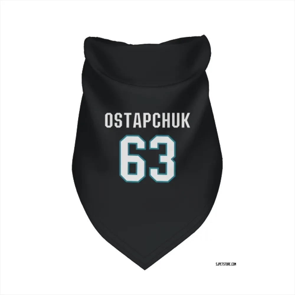 San Jose Sharks Zack Ostapchuk Black Pet Bandana for Dog & Cat
