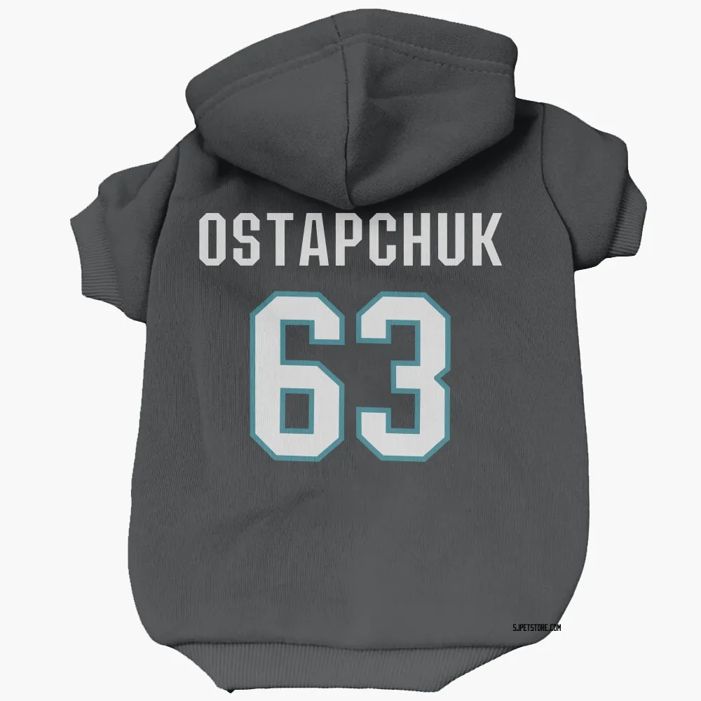 San Jose Sharks Zack Ostapchuk Black Pet Hoodie for Dog & Cat