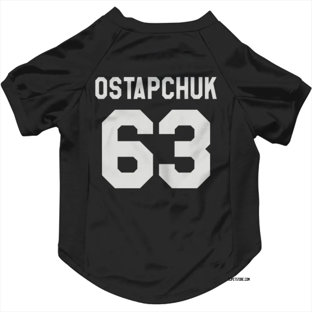 San Jose Sharks Zack Ostapchuk Black White Pet Jersey for Dog & Cat