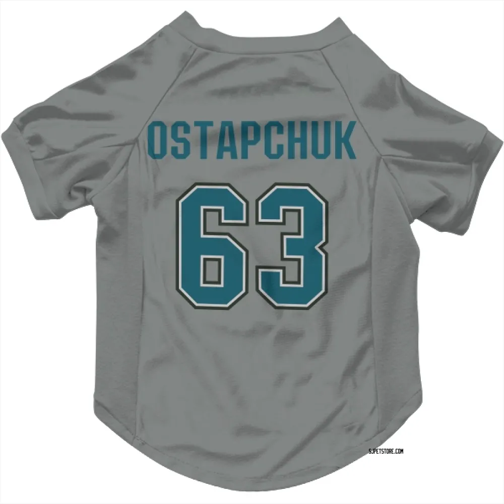San Jose Sharks Zack Ostapchuk Gray Pet Jersey for Dog & Cat