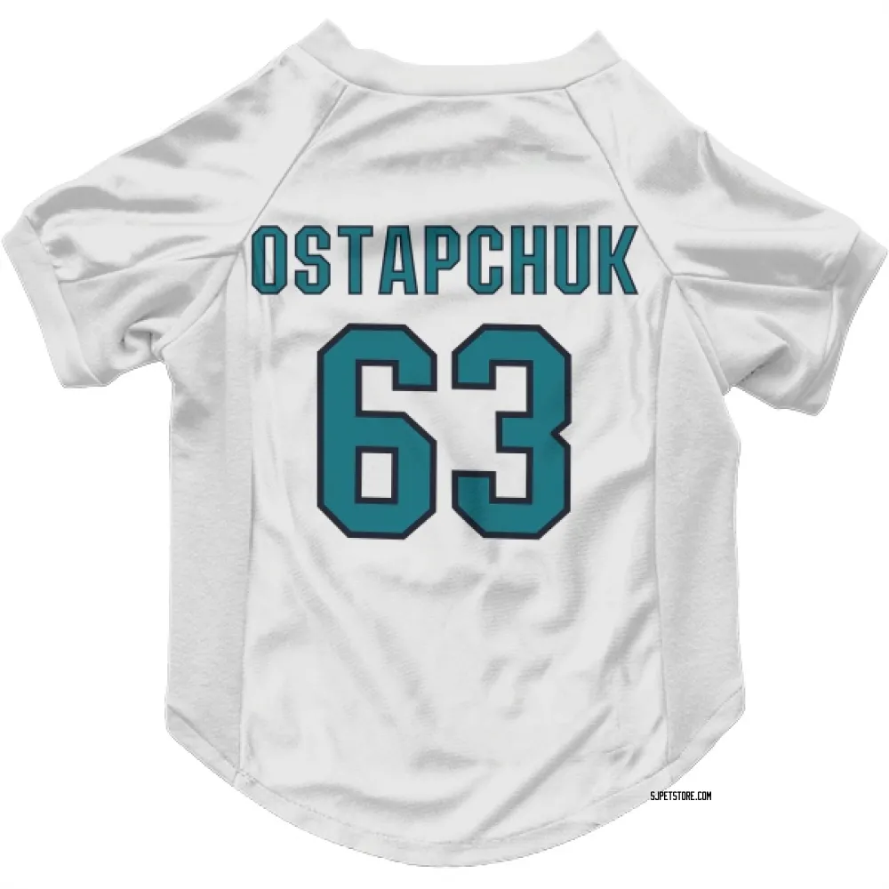 San Jose Sharks Zack Ostapchuk White Pet Jersey for Dog & Cat